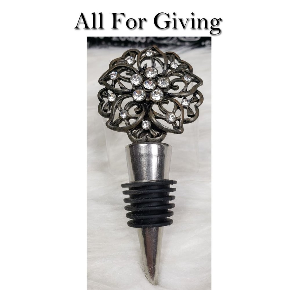 Vintage Flower Wine Bottle Stopper All For Giving NWT